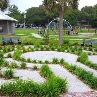 Had to look this up, apparently it's a labyrinth walk (has one way into the center and one way out, no dead ends unlike a maze).