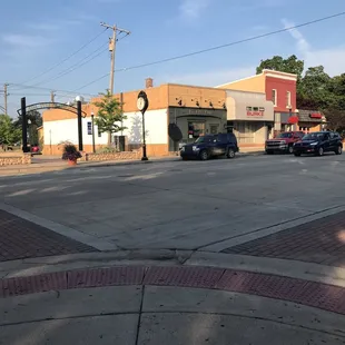 the corner of the street