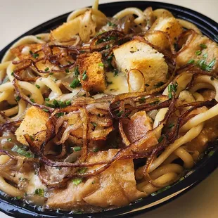 4/18/2024 special: French Onion Bucatini that Chef Adam made on the Beat Bobby Flay episode.