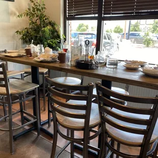 Empty table. Dishes there 40 minutes at this point.