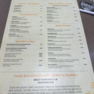 Menu side 2