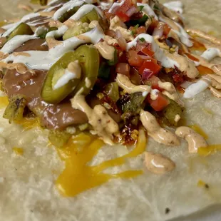 Bean and cheese burrito supreme.