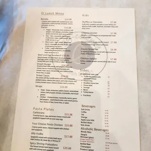 Menu front