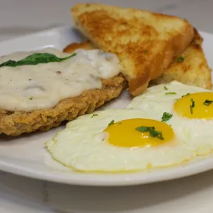 Country Fried Steak + Eggs