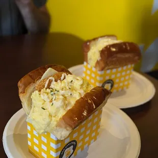 Egg and potato sandwich