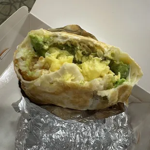 Egg and Avocado on Croissant