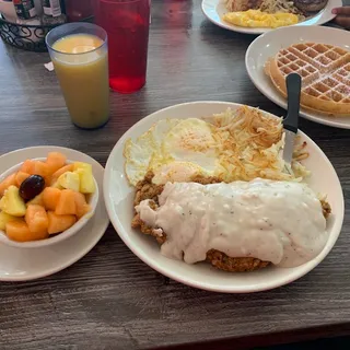 Chicken Fried Steak and Eggs