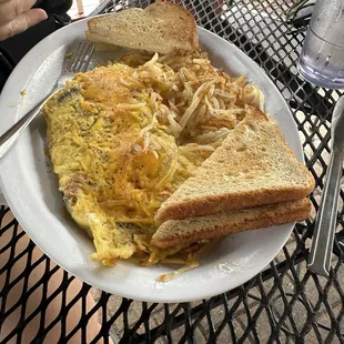 Bacon and cheese omelet