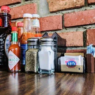 Plenty of options to add even more flavors to your food.