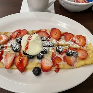 Crepes with berries