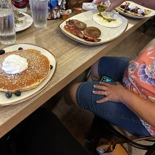 Very berry crepe combo and the blueberry pancakes