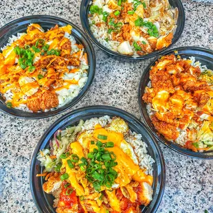 Delicious chicken bowls