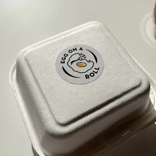 an egg in a container