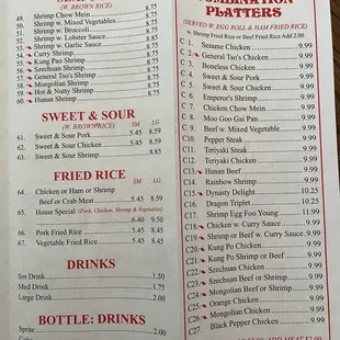 Menu 1/4