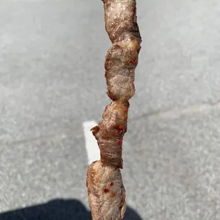 an egg roll on a stick