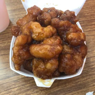 Look at the portions! Small Orange Chicken