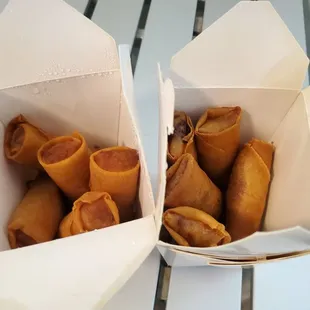 Veggie and shrimp egg rolls