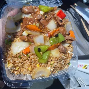 8. Pepper Steak with Onion Rice Plate (fried rice)