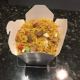 Small BBQ pork fried rice.