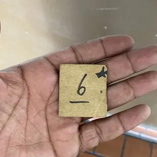 Order numbers. How sanitary could this possibly be?