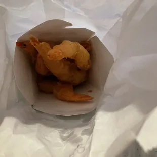 Side of fried prawns