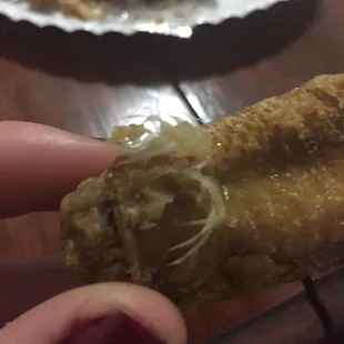 We ordered from here and had multiple chicken wings that did not look like chickn and had multiple fried hairs all over them