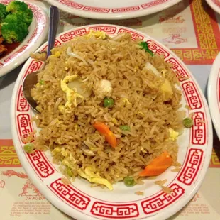 Vegetable fried rice (you need to add salt &amp; pepper to your taste.)