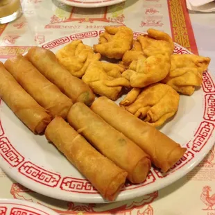 Cheese puffs &amp; vegetable egg rolls