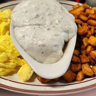 Biscuits and gravy.