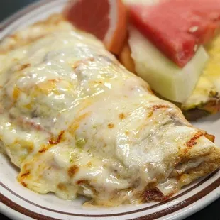 a plate of food on a table