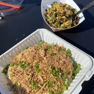 Funghi omlette and brussel sprouts