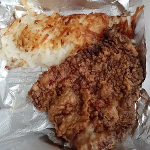 Chicken Fried Steak &amp; Hashbrowns