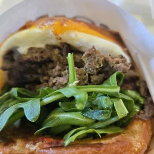 Ribeye Steak &amp; Egg Sandwich.  Meat looks very similar to Steak Umm.