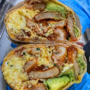 Bacon Breakfast Burrito add Avocado