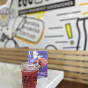 Freshly squeezed blood orange juice