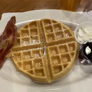 Waffle and a Side of Bacon