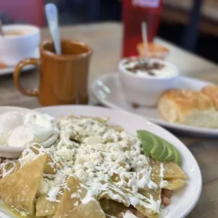 Delicious chilaquiles