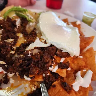 Chile Quilles with Chorizo