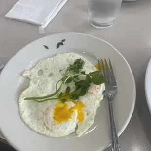 Over medium eggs