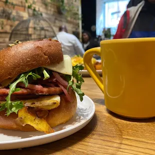 Humpty Dumpty Sammie with a Hong Kong Milk Tea