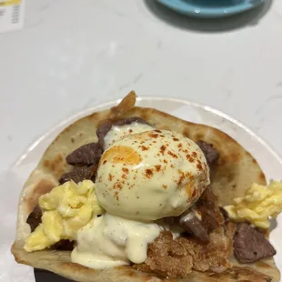 Double Decker Breakfast Taco