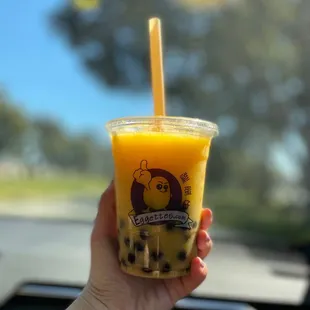Mango Freeze with boba