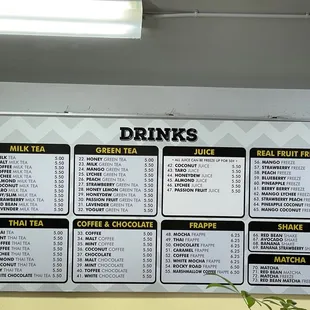 Menu (as of Apr 2023)