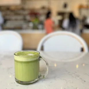 Matcha Latte (with almond milk $1 substitute...)