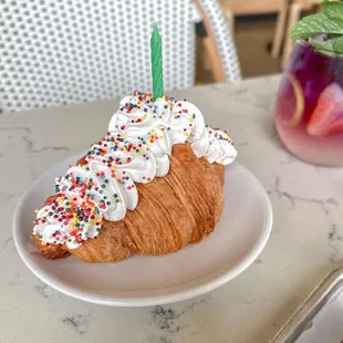 birthday croissant