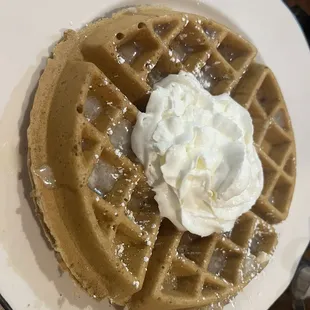 Cinnamon roll waffle special