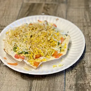 Egg masala papad