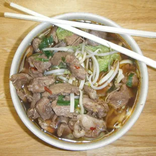 #51 Mamasan's Taiwanese Beef Noodle Soup: Beef stew, napa, noodles in homemade beef broth base