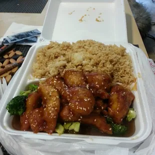 Sesame chicken! Yummy!