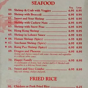 Egg Roll Inn Menu - Pork, Seafood, &amp; Fried Rice